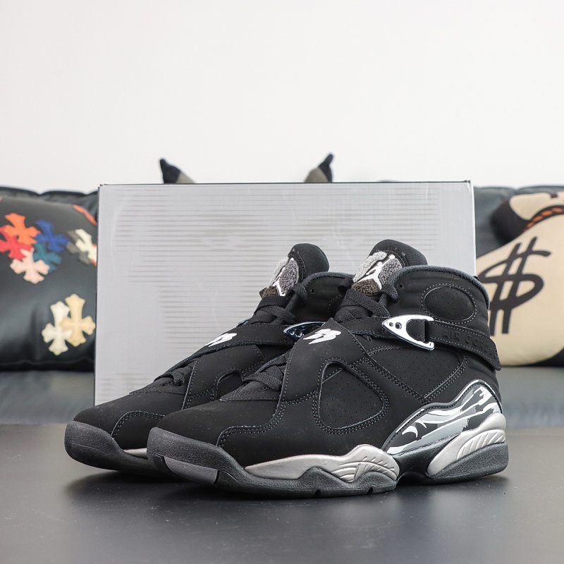 Tênis AIR JORDAN 8 Preto e Prata