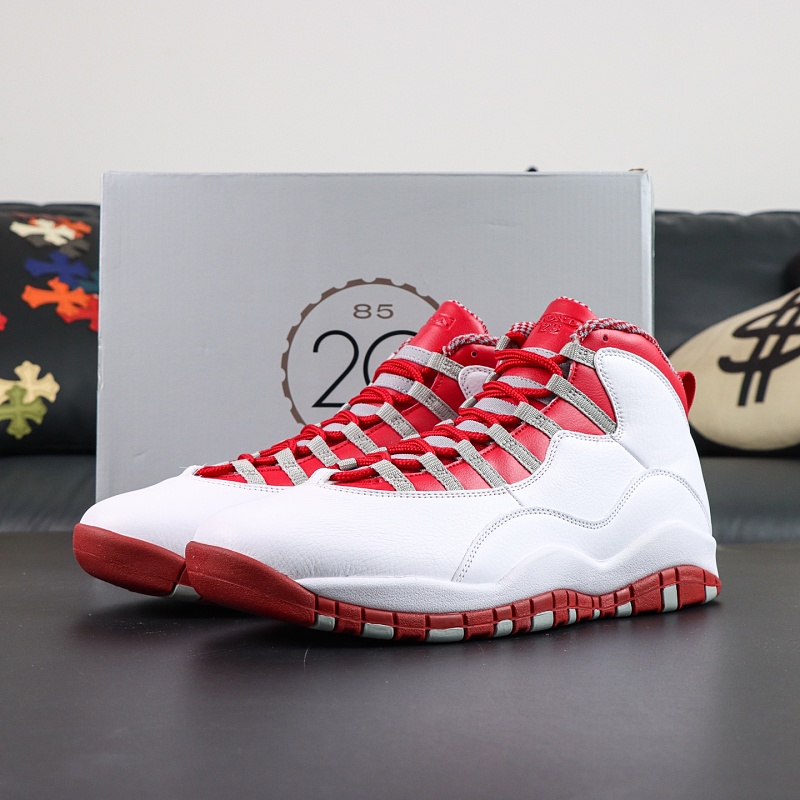 Tênis AIR JORDAN 10 310805-161 Branco e Vermelho (TK)