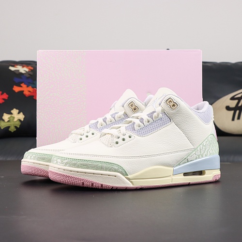 Tênis AIR JORDAN 3 IF4396-100 Cinza Azul (RN)