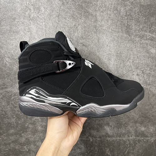 Tênis AIR JORDAN 8 305381-007 Preto e Prata (DGC)