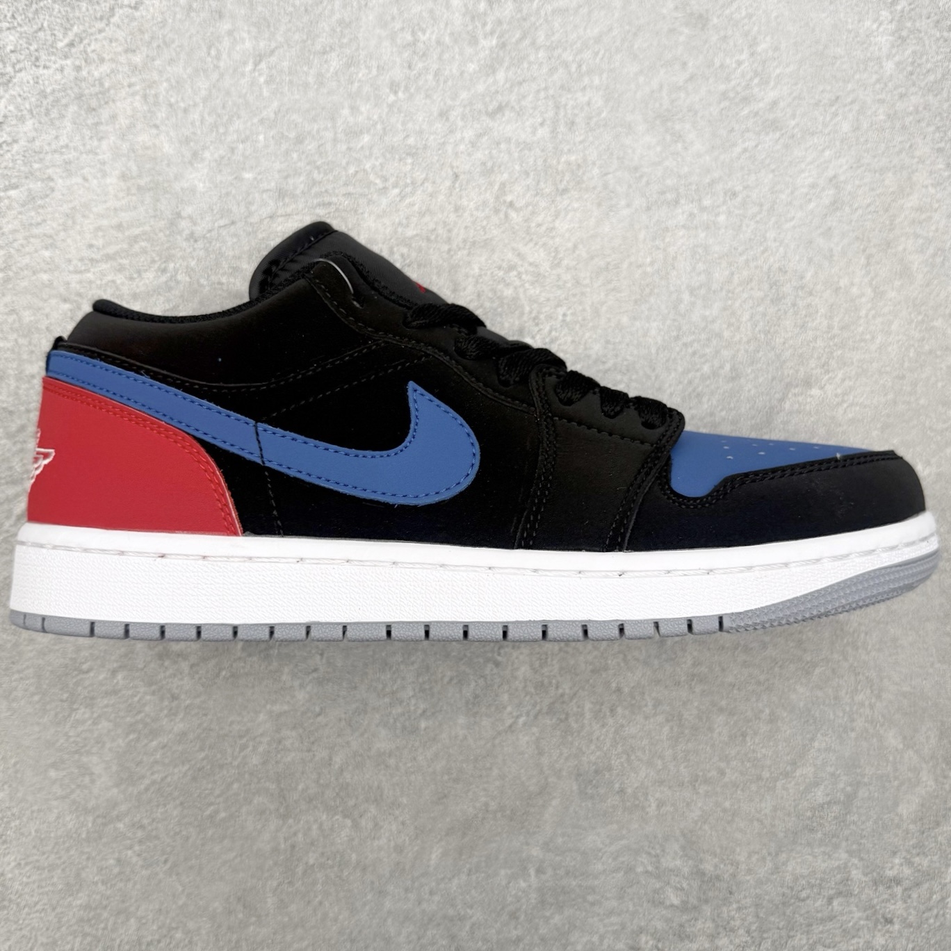 Tênis Air Jordan 1 Low Cano Baixo Escuro Azul Vermelho 553558-049 (K)