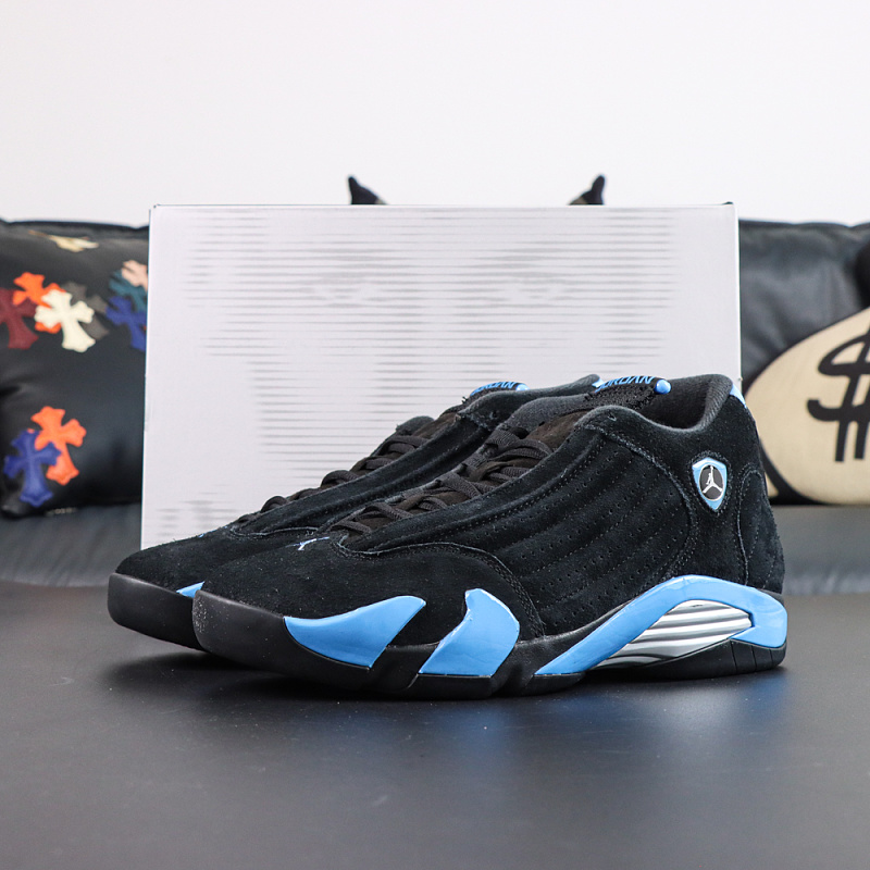 Tênis Air Jordan 14 487471-007 Preto e Azul